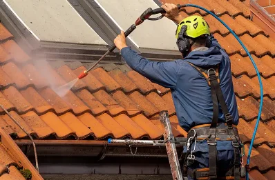 Démoussage et hydrofuge de toiture à Vebret